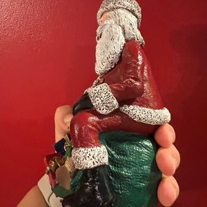 Vintage (60’s) red Santa, very cute, hand-painted, one of a kind, wooden